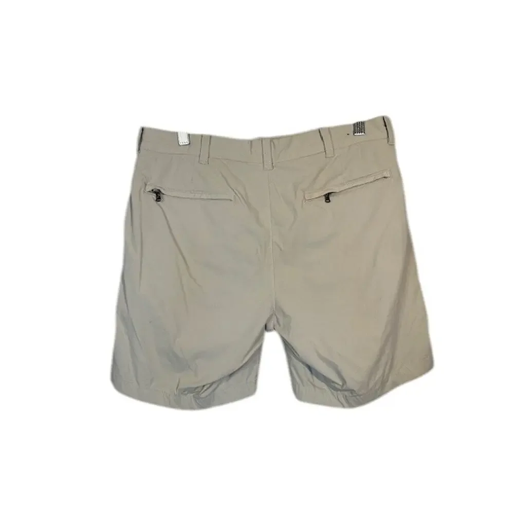 J. Crew Beige Stretch Nylon Blend Casual Shorts Men Sz 32
